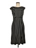 Connected Apparel Polka Dots Black Casual Dress Size 6 - photo 1