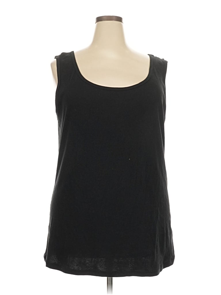 Pre-owned Faded Glory Tank Top Black Strapless Neckline Tops