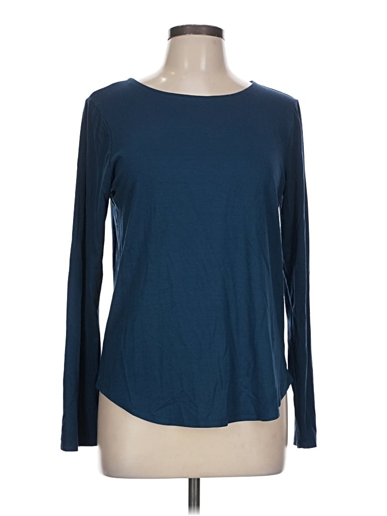 Pre-owned Neiman Marcus Long Sleeve T-shirt In Blue