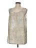 Eileen Fisher 100% Silk Silver Sleeveless Silk Top Size M - photo 1