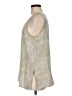 Eileen Fisher 100% Silk Silver Sleeveless Silk Top Size M - photo 5
