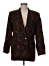 Talbots 100% Rayon Paisley Floral Burgundy Blazer Size 8 - photo 1