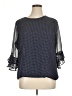 Valerie Stevens 100% Polyester Polka Dots Blue 3/4 Sleeve Blouse Size XL - photo 1