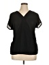 Simply Styled 100% Polyester Black Short Sleeve Blouse Size XL - photo 1