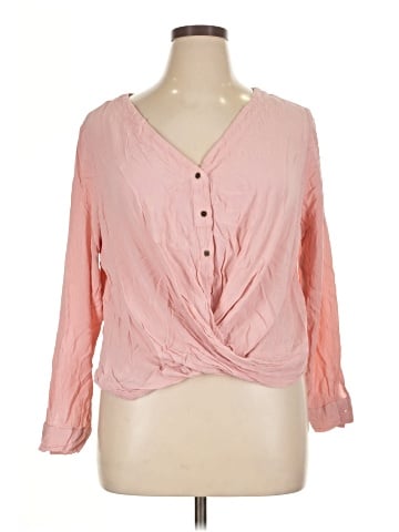 a.n.a. A New Approach 3/4 Sleeve Blouse (view 1)