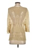 Moth 100% Linen Metallic Gold Pullover Sweater Size S - photo 2