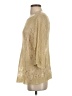 Moth 100% Linen Metallic Gold Pullover Sweater Size S - photo 5