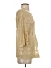 Moth 100% Linen Metallic Gold Pullover Sweater Size S - photo 4