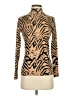 BLANK Animal Print Gold Long Sleeve Top Size S - photo 1