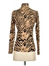 BLANK Animal Print Gold Long Sleeve Top Size S - photo 2