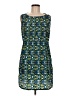 Feathers 100% Polyester Graphic Blue Cocktail Dress Size M - photo 1