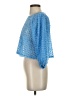 Zara Blue 3/4 Sleeve Blouse Size S - photo 5