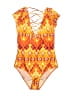 Cia Maritima Print Orange One Piece Swimsuit Size M - photo 1