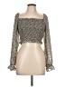 Japna 100% Polyester Silver Long Sleeve Blouse Size L - photo 1