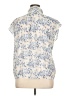 C by ONE 100% Polyester Floral Blue Short Sleeve Blouse Size 1X - photo 2
