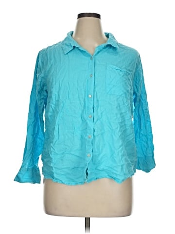 Candace Cameron Bure 3/4 Sleeve Button-Down Shirt (view 1)