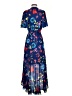 Parker 100% Polyester Paisley Blue Casual Dress Size XS - photo 2