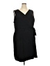 Ann Taylor LOFT 100% Polyester Solid Black Cocktail Dress Size 22 - photo 1