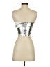 Just Polly Silver Sleeveless Top Size S - photo 2