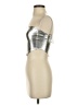 Just Polly Silver Sleeveless Top Size S - photo 5