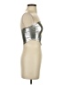 Just Polly Silver Sleeveless Top Size S - photo 4