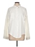 Unbranded Solid Ivory Long Sleeve Button-Down Shirt Size L - photo 1