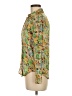 Industry 100% Polyester Floral Green 3/4 Sleeve Blouse Size XS - photo 5