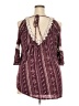 SJS Burgundy 3/4 Sleeve Blouse Size 3X - photo 2