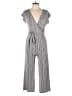 Caution to the Wind Chevron-herringbone Gray Black Jumpsuit Size M - photo 1