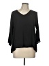 Everly 100% Polyester Black 3/4 Sleeve Blouse Size L - photo 1