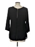 Everly 100% Polyester Black 3/4 Sleeve Blouse Size L - photo 2