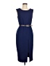 Connected Apparel Solid Blue Cocktail Dress Size 8 - photo 1