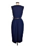 Connected Apparel Solid Blue Cocktail Dress Size 8 - photo 2