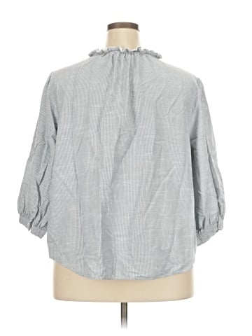 LC Lauren Conrad 3/4 Sleeve Button-Down Shirt (view 2)