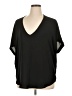 Lush 100% Polyester Black Short Sleeve Top Size XL - photo 1
