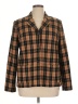 White Stag Plaid Brown Wool Blazer Size 14 - photo 1