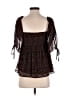 American Eagle Outfitters 100% Polyester Black 3/4 Sleeve Blouse Size S - photo 2