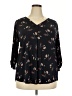 Beacon Black 3/4 Sleeve Blouse Size 2X - photo 1