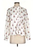 Koch 100% Polyester Print White Long Sleeve Blouse Size S - photo 1