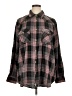 Unbranded Plaid Black Pink Long Sleeve Button-Down Shirt Size Fits all women - photo 1