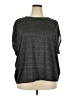 Amaryllis Metallic Gray Short Sleeve Top Size 2X - photo 1
