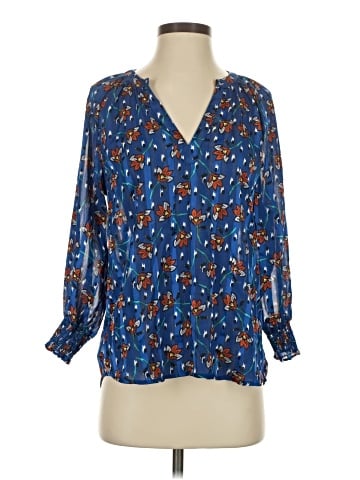 Aqua 3/4 Sleeve Blouse (view 1)