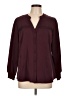 BLOOMCHIC 100% Polyester Burgundy Long Sleeve Blouse Size 10 - photo 1