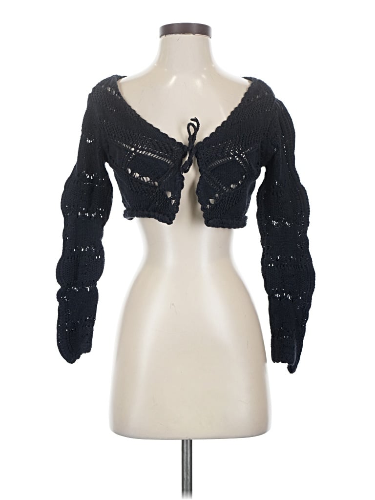 Pre-owned Fp Beach Cardigan Sweater In Black