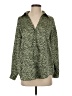 Zara Animal Print Green Long Sleeve Blouse Size S - photo 1