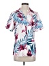 Unbranded Tropical White Short Sleeve Blouse Size S - photo 1
