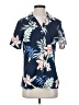 Unbranded Tropical Blue Short Sleeve Blouse Size S - photo 1