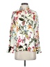 Zara Floral Ivory Long Sleeve Blouse Size XS - photo 1