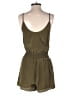 Lavender Brown 100% Silk Solid Green Romper Size S - photo 2