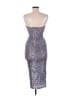 Nookie Metallic Silver Purple Cocktail Dress Size S - photo 2